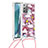 Coque Silicone Housse Etui Gel Bling-Bling avec Laniere Strap S02 pour Samsung Galaxy Note 20 5G Petit