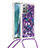 Coque Silicone Housse Etui Gel Bling-Bling avec Laniere Strap S02 pour Samsung Galaxy Note 20 5G Petit