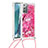 Coque Silicone Housse Etui Gel Bling-Bling avec Laniere Strap S02 pour Samsung Galaxy Note 20 5G Petit