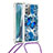 Coque Silicone Housse Etui Gel Bling-Bling avec Laniere Strap S02 pour Samsung Galaxy Note 20 5G Petit