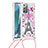 Coque Silicone Housse Etui Gel Bling-Bling avec Laniere Strap S02 pour Samsung Galaxy Note 20 5G Petit