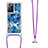 Coque Silicone Housse Etui Gel Bling-Bling avec Laniere Strap S02 pour Samsung Galaxy Note 20 Ultra 5G Petit