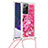 Coque Silicone Housse Etui Gel Bling-Bling avec Laniere Strap S02 pour Samsung Galaxy Note 20 Ultra 5G Petit