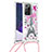 Coque Silicone Housse Etui Gel Bling-Bling avec Laniere Strap S02 pour Samsung Galaxy Note 20 Ultra 5G Petit