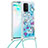 Coque Silicone Housse Etui Gel Bling-Bling avec Laniere Strap S02 pour Samsung Galaxy S10 Lite Petit