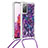 Coque Silicone Housse Etui Gel Bling-Bling avec Laniere Strap S02 pour Samsung Galaxy S20 FE (2022) 5G Violet