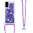 Coque Silicone Housse Etui Gel Bling-Bling avec Laniere Strap S02 pour Samsung Galaxy S20 Petit