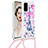 Coque Silicone Housse Etui Gel Bling-Bling avec Laniere Strap S02 pour Samsung Galaxy S20 Petit