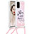 Coque Silicone Housse Etui Gel Bling-Bling avec Laniere Strap S02 pour Samsung Galaxy S20 Petit