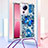 Coque Silicone Housse Etui Gel Bling-Bling avec Laniere Strap S02 pour Xiaomi Mi 12 Lite NE 5G Bleu