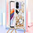 Coque Silicone Housse Etui Gel Bling-Bling avec Laniere Strap S02 pour Xiaomi Redmi 12C 4G Or
