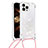 Coque Silicone Housse Etui Gel Bling-Bling avec Laniere Strap S03 pour Apple iPhone 13 Pro Petit