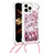 Coque Silicone Housse Etui Gel Bling-Bling avec Laniere Strap S03 pour Apple iPhone 13 Pro Petit