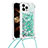 Coque Silicone Housse Etui Gel Bling-Bling avec Laniere Strap S03 pour Apple iPhone 13 Pro Petit