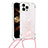 Coque Silicone Housse Etui Gel Bling-Bling avec Laniere Strap S03 pour Apple iPhone 14 Pro Max Petit