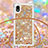 Coque Silicone Housse Etui Gel Bling-Bling avec Laniere Strap S03 pour Samsung Galaxy A01 Core Petit