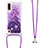 Coque Silicone Housse Etui Gel Bling-Bling avec Laniere Strap S03 pour Samsung Galaxy A01 SM-A015 Petit