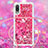 Coque Silicone Housse Etui Gel Bling-Bling avec Laniere Strap S03 pour Samsung Galaxy A02 Petit