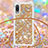 Coque Silicone Housse Etui Gel Bling-Bling avec Laniere Strap S03 pour Samsung Galaxy A02 Petit