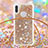 Coque Silicone Housse Etui Gel Bling-Bling avec Laniere Strap S03 pour Samsung Galaxy A11 Petit