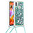 Coque Silicone Housse Etui Gel Bling-Bling avec Laniere Strap S03 pour Samsung Galaxy A11 Vert