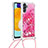 Coque Silicone Housse Etui Gel Bling-Bling avec Laniere Strap S03 pour Samsung Galaxy A13 5G Petit