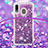 Coque Silicone Housse Etui Gel Bling-Bling avec Laniere Strap S03 pour Samsung Galaxy A20 Petit