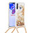 Coque Silicone Housse Etui Gel Bling-Bling avec Laniere Strap S03 pour Samsung Galaxy A21 European Petit