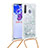 Coque Silicone Housse Etui Gel Bling-Bling avec Laniere Strap S03 pour Samsung Galaxy A21 European Petit