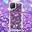 Coque Silicone Housse Etui Gel Bling-Bling avec Laniere Strap S03 pour Samsung Galaxy A22 4G Petit