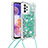 Coque Silicone Housse Etui Gel Bling-Bling avec Laniere Strap S03 pour Samsung Galaxy A23 4G Petit