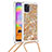 Coque Silicone Housse Etui Gel Bling-Bling avec Laniere Strap S03 pour Samsung Galaxy A31 Petit