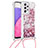 Coque Silicone Housse Etui Gel Bling-Bling avec Laniere Strap S03 pour Samsung Galaxy A33 5G Petit