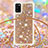 Coque Silicone Housse Etui Gel Bling-Bling avec Laniere Strap S03 pour Samsung Galaxy A41 Petit