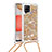 Coque Silicone Housse Etui Gel Bling-Bling avec Laniere Strap S03 pour Samsung Galaxy A42 5G Petit