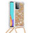 Coque Silicone Housse Etui Gel Bling-Bling avec Laniere Strap S03 pour Samsung Galaxy A52s 5G Petit