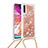 Coque Silicone Housse Etui Gel Bling-Bling avec Laniere Strap S03 pour Samsung Galaxy A70S Petit