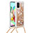 Coque Silicone Housse Etui Gel Bling-Bling avec Laniere Strap S03 pour Samsung Galaxy A71 4G A715 Petit