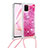 Coque Silicone Housse Etui Gel Bling-Bling avec Laniere Strap S03 pour Samsung Galaxy A81 Petit