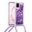 Coque Silicone Housse Etui Gel Bling-Bling avec Laniere Strap S03 pour Samsung Galaxy A81 Petit