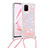 Coque Silicone Housse Etui Gel Bling-Bling avec Laniere Strap S03 pour Samsung Galaxy A81 Petit