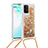 Coque Silicone Housse Etui Gel Bling-Bling avec Laniere Strap S03 pour Samsung Galaxy A91 Petit