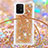 Coque Silicone Housse Etui Gel Bling-Bling avec Laniere Strap S03 pour Samsung Galaxy A91 Petit