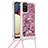 Coque Silicone Housse Etui Gel Bling-Bling avec Laniere Strap S03 pour Samsung Galaxy F02S SM-E025F Petit