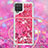 Coque Silicone Housse Etui Gel Bling-Bling avec Laniere Strap S03 pour Samsung Galaxy F12 Petit