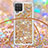 Coque Silicone Housse Etui Gel Bling-Bling avec Laniere Strap S03 pour Samsung Galaxy F12 Petit