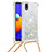 Coque Silicone Housse Etui Gel Bling-Bling avec Laniere Strap S03 pour Samsung Galaxy M01 Core Petit