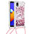 Coque Silicone Housse Etui Gel Bling-Bling avec Laniere Strap S03 pour Samsung Galaxy M01 Core Petit