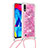 Coque Silicone Housse Etui Gel Bling-Bling avec Laniere Strap S03 pour Samsung Galaxy M10 Petit