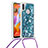 Coque Silicone Housse Etui Gel Bling-Bling avec Laniere Strap S03 pour Samsung Galaxy M11 Petit